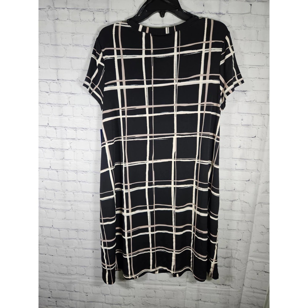 Apt 9 Women's Black and White TShirt Style Dress Abstract NWT Size L - Picture 2 of 8